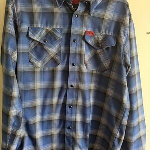 DIXXON Blue and White Plaid Button-Down Shirt - The Michael